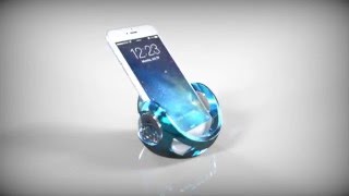 Iphone 6S with blue aluminium dock