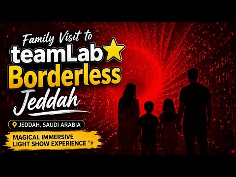 Family Visit to teamLab Borderless Jeddah | Magical Immersive Light Show Experience ✨