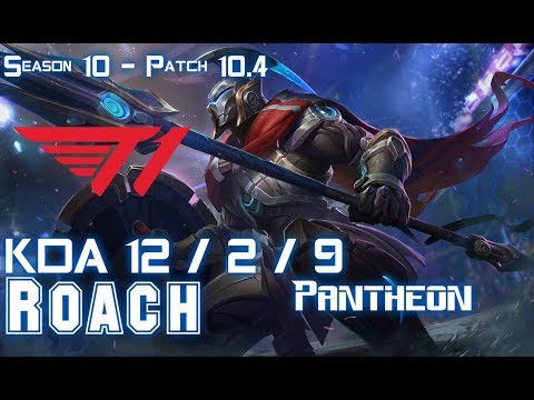 T1 Roach PANTHEON vs YASUO Top - Patch 10.4 KR Ranked