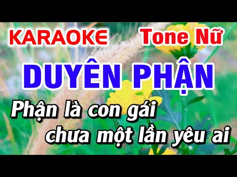 Karaoke Duyên Phận TONE NỮ Nhạc Sống | Hoài Phong Organ
