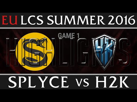 SPY vs H2K Game 1 Highlights - EU LCS Week 4 Day 1 Summer 2016 - Splyce vs H2K G1