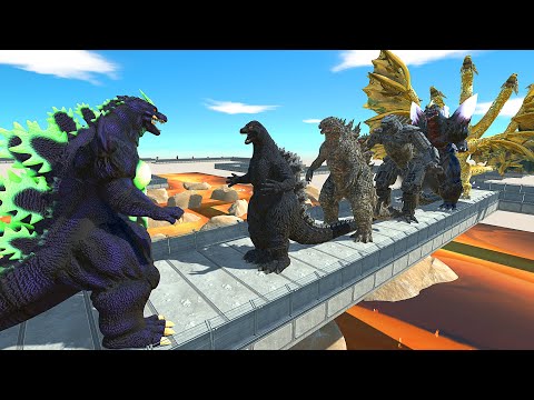NEW UNIT | Super Godzilla Lava Death Run - Animal Revolt Battle Simulator