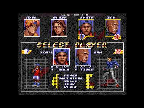 Streets of Rage 3 Hard No Death Coop (Skate & Zan) City Hall Route by King iOpa & FinalCrashSoR3