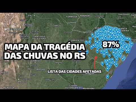 RIO GRANDE DO SUL ATUALIZADO: Lista das cidades afetadas pelas chuvas no RS