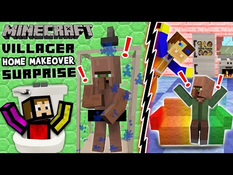 VILLAGER HOME MAKEOVER SURPRISE! Minecraft Furniture Mod Fun w/ FGTEEV Duddy & Chase (Showcase)