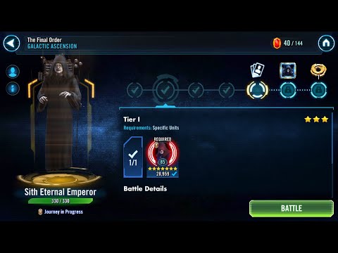 Sith Eternal Emperor Tiers 1-3 Guide + Relic 7 Unlock