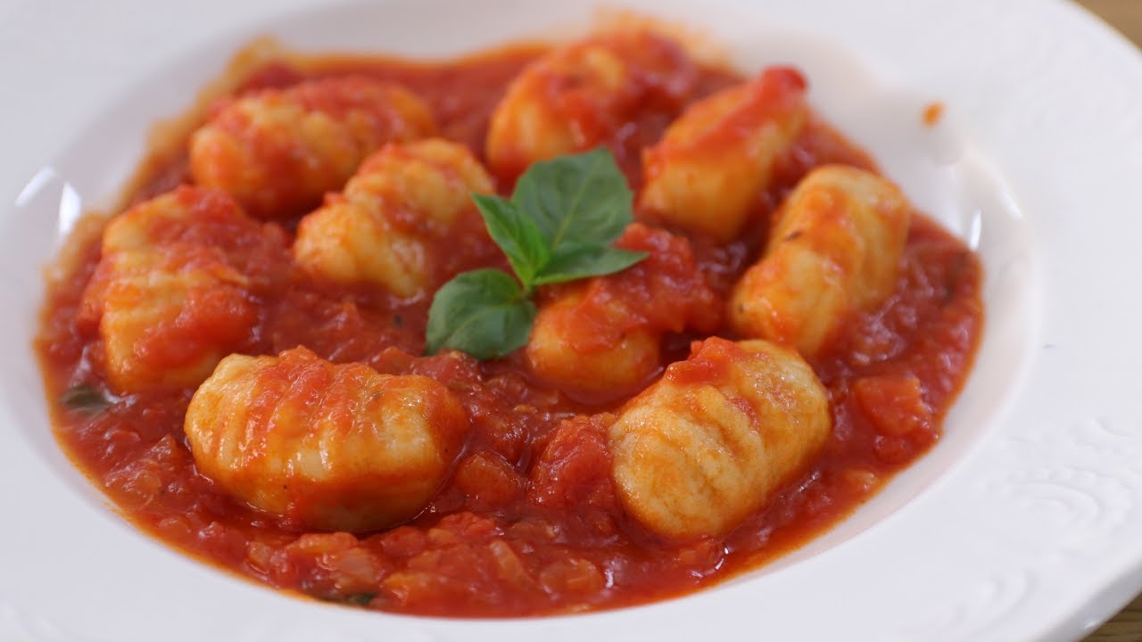 Gnocchi with Tomato Sauce Recipe - The Cooking Foodie