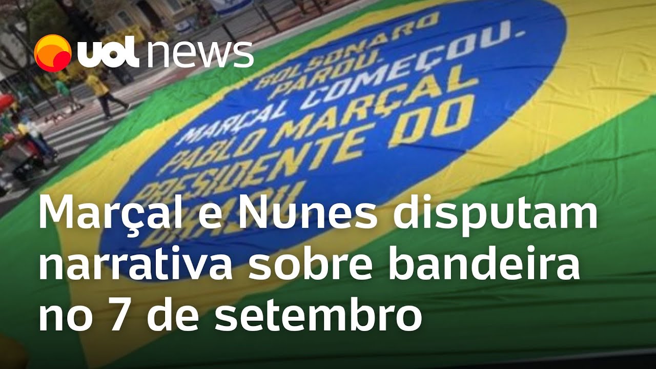 Marçal e Nunes disputam narrativa sobre bandeira no 7 de setembro: 'Bolsonaro parou'