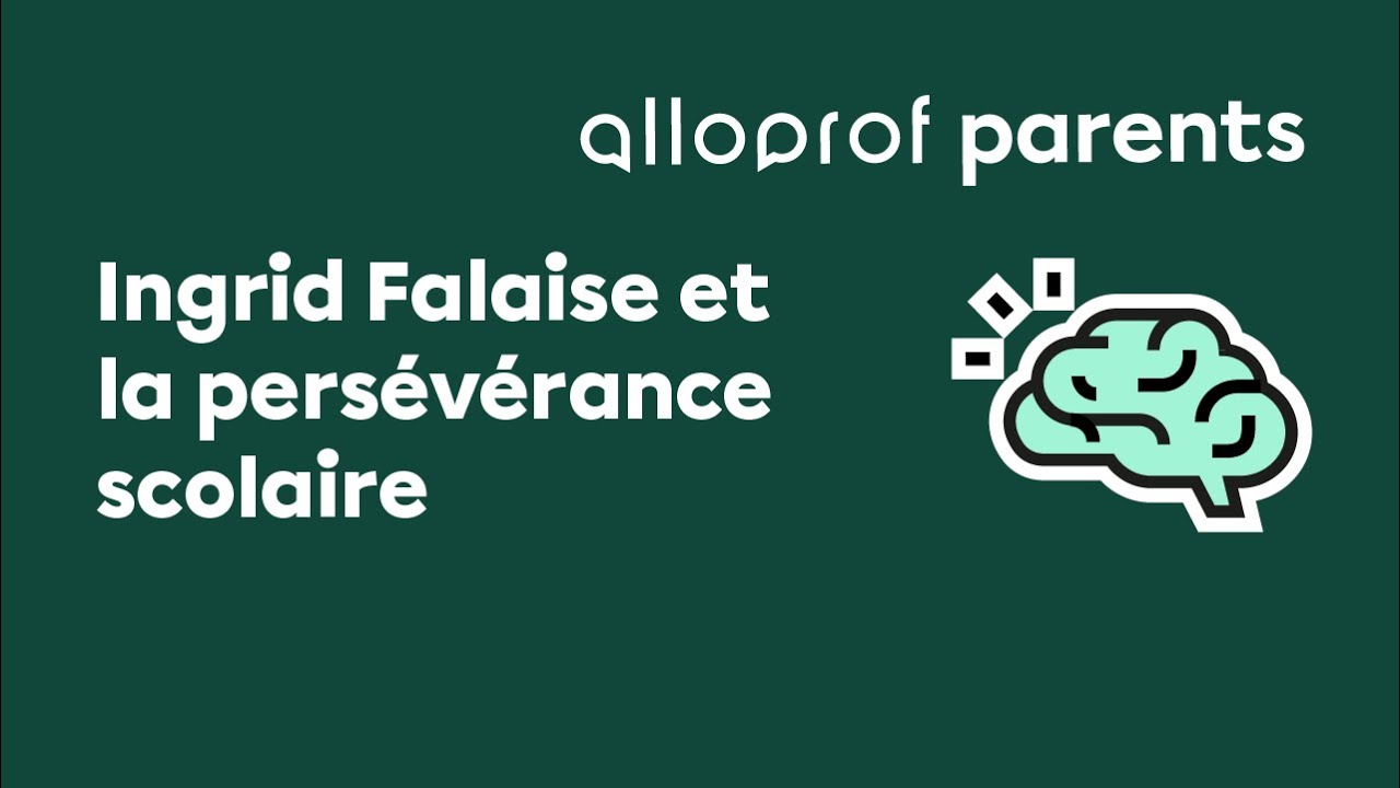 Ingrid Falaise et la persévérance scolaire