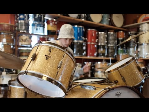 1930s WFL Ray Bauduc Dixieland Outfit in Gold Flash