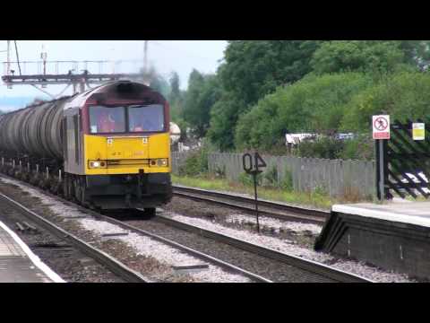 Class 60 60071 storms through Barnetby with an oil train