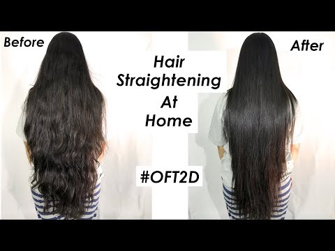 Hair Straightening at Home for Long Hair | Tutorial बालों को घर पे प्रेस कैसे करें? #OFT2D Video