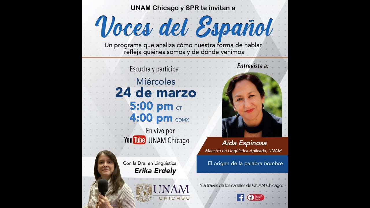 VOCES DEL ESPAÑOL 069 Invitada Aída Espinosa,  Maestra en Lingüística y profesora de español