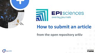 Episciences tutorial - How to submit an article from arXiv