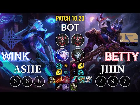 ES Wink Ashe vs RNG Betty Jhin Bot - KR Patch 10.23