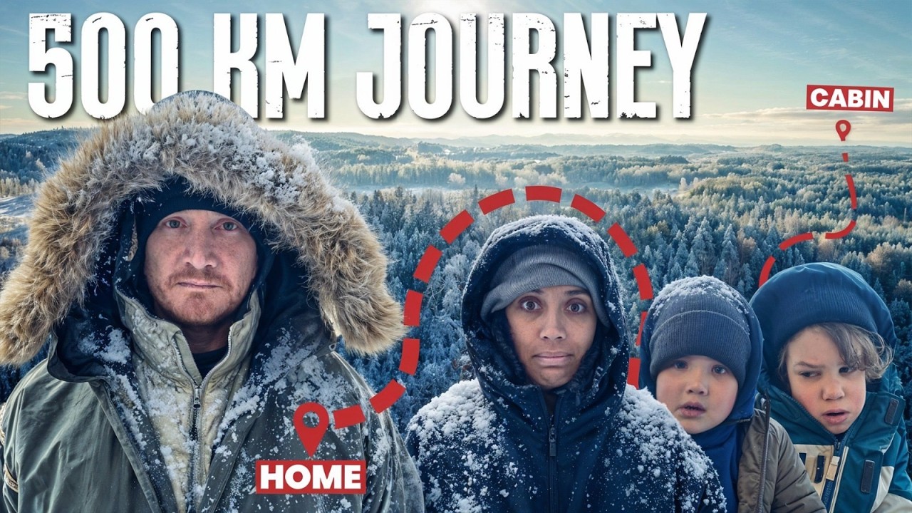 We Snowmobiled 500km From our Front Door to our Remote Off-Grid Cabin