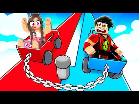 AYBÜKE AND I DID OBBY WITH A CHAINED-UP CAR! 😖 ROBLOX