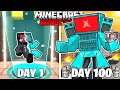 I Survived 100 Days As DIAMOND TV MAN In HARDCORE Minecraft