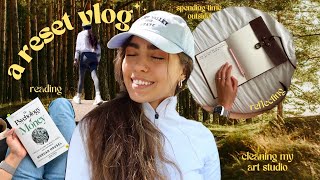 A Lil Life Reset Vlog ✷ Cleaning My Art Studio, Reading, Journaling, Spending Time Outside + More