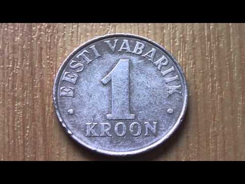 1 Kroon coin - Eesti Vabariik in HD