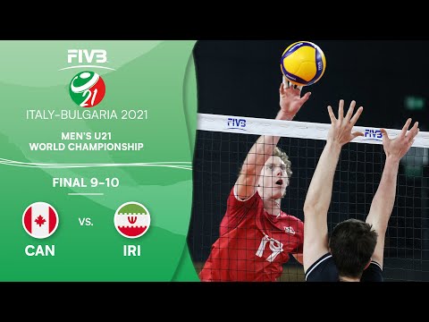 CAN vs. IRI - Final 9-10 | Full Game | Men's U21 Volleyball World Champs 2021