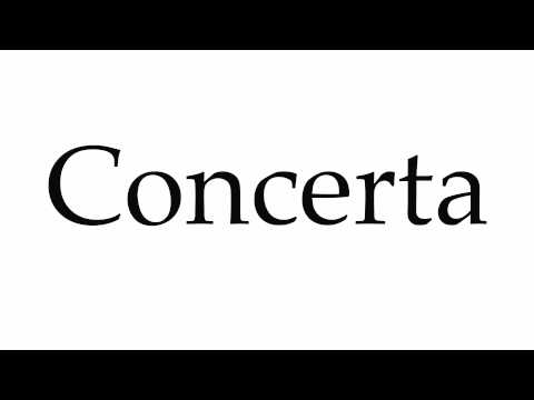 YouTube video about: How do you say concerta?