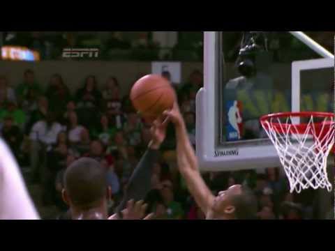 Avery Bradley huge block on Dwayne Wade (Apr. 1, 2012)