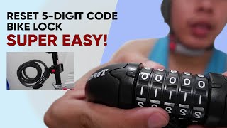 How to reset 5-digit code Bike Lock (Tonyon Bike Lock Cable) | Inyi Yruma