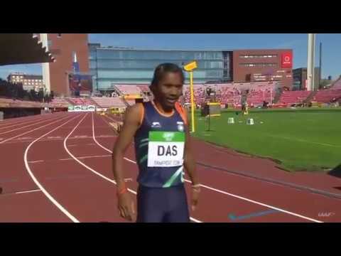 Hima Das - Heat 4 - Women's 400m - IAAF U20 Championship 2018 Tampere