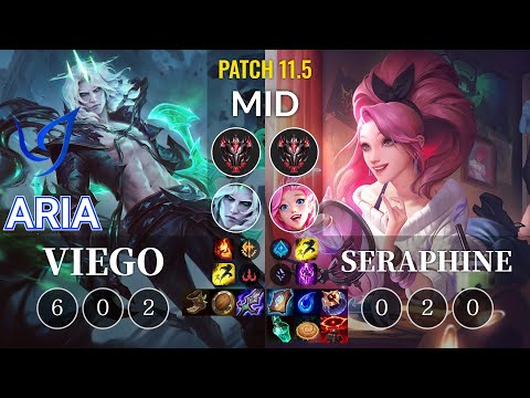 CGA Aria Viego vs Seraphine Mid - KR Patch 11.5