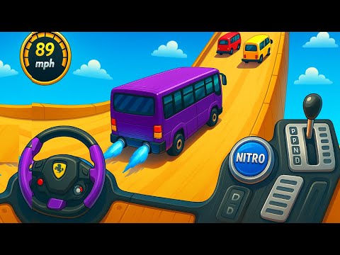 Crazy Bus Mega Ramp Impossible Racing   Bus Stunts Impossible Tracks   Android Gameplay Video P-08
