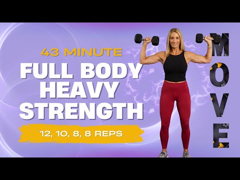 43 Minute Full Body Heavy Strength | 12,10,8,8 Reps