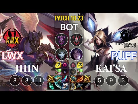 FPX Lwx Jhin vs IG Puff Kai'Sa Bot - KR Patch 10.23