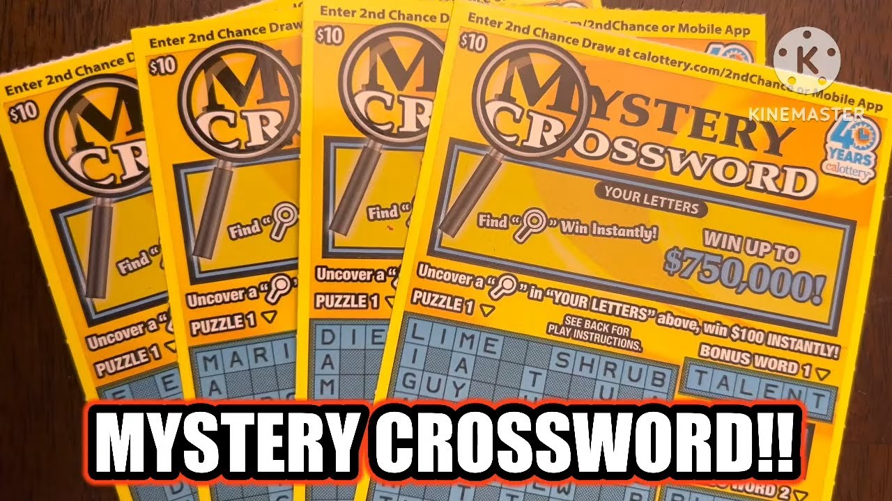 MYSTERY CROSSWORD!! CA Scratchers