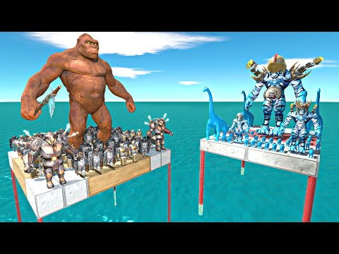 Mutant Primates Army+Wild Kong Falling and Ice Mutant Tiger Evolution-Animal Revolt Battle Simulator
