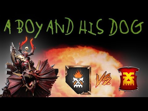 A Khorne Lord & His DOG! Khorne vs Chaos Dwarfs - Total War Warhammer 3