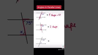 Angles In Parallel Lines