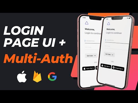 Login Page UI + Apple Sign in - Google Sign in - Firebase Phone Auth - Xcode 14 - SwiftUI Tutorials