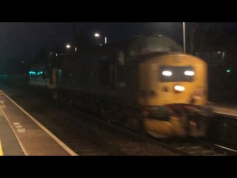 Class 37422 and 37425 pass leyland hauling empty ballast