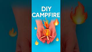 DIY Camping Fire Craft 🔥 | Popsicle Stick & Paper Campfire for Kids #diy #craft #craftyfun #kids