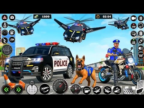 Police Helicopter and Bike Driving in Open World Game - Android Gameplay 2024