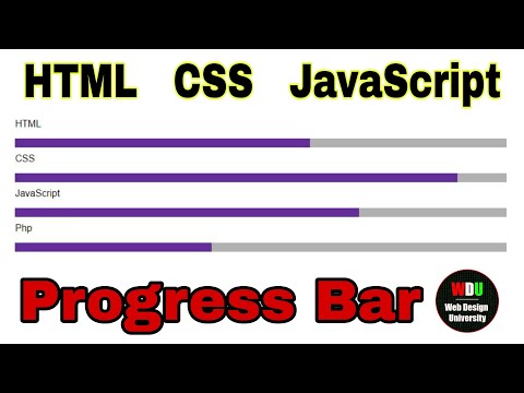 Progress Bar Using Html Css And Javascript Wdu
