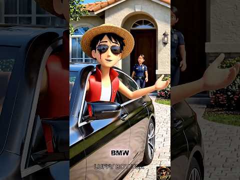 Luffy Bought a BMW for His Police Officer Sister! 😱🚔🚗 #luffy #shorts