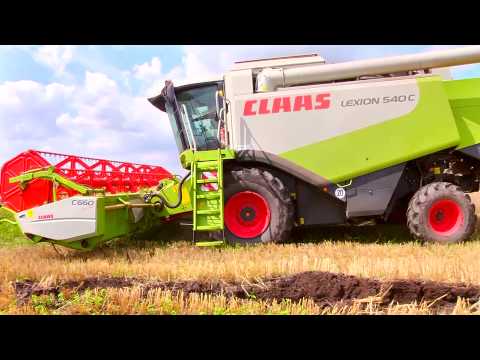 Drescheinsatz mit  Claas Lexion 540C ( zu nass! )