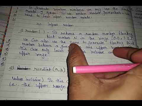 Class 12 Chapter 4 Using Python Library Part 4 Using Random Module And Using String Module