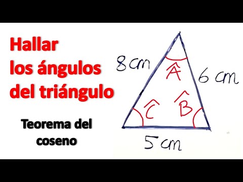 CÓMO CALCULAR LOS ÁNGULOS DE UN TRIÁNGULO DADOS LOS LADOS. Teorema del coseno