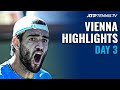 Murray Battles Alcaraz; Berrettini, Monfils & Sinner In Action | Vienna Day 3 Highlights