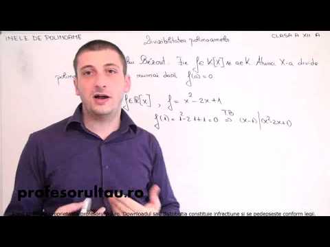 Inele de polinoame   divizibilitatea polinoamelor   teorema - profesorultau.ro