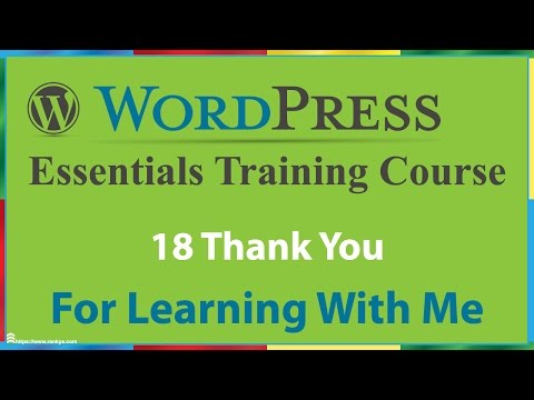 18 Outro Video for WordPress Essentials Training Course