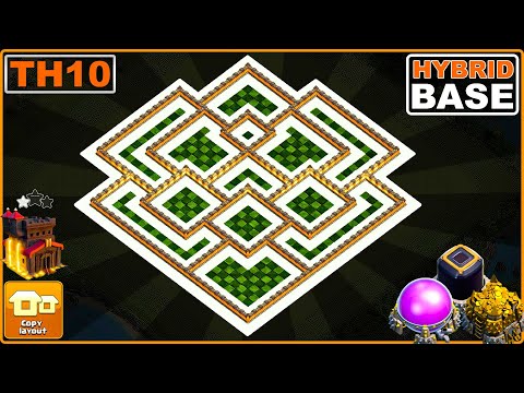 NEW BEST! TH10 base 2023 Copy Link! COC Town Hall 10 Hybrid/Trophy/Farming base - Clash of Clans